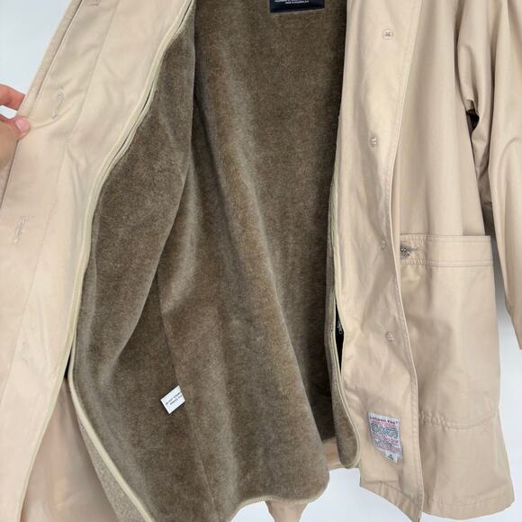 London Fog Beige Removable Liner Short Trench Coat Jacket Size 18 Outdoors - Picture 5 of 7
